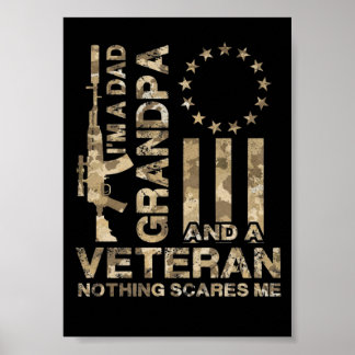 9 Bedrukte Betsy Ross Camo I'm A Dad Grootvader Poster
