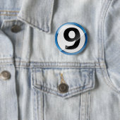 9 blauw ronde button 5,7 cm (In situ)