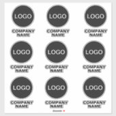 9 Branded Stickers voor koffer (Custom Logo Name) (Vel)