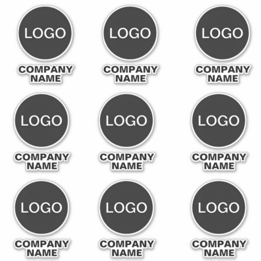 9 Branded Stickers voor koffer (Custom Logo Name) (Voorkant)