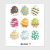 9 Colorful Easter Eggs Scrapbook-Stickers Sticker (Vel)