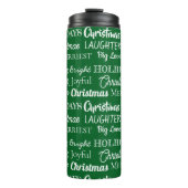 9 Custom Names Typography Christmas Thermosbeker (Voorkant)