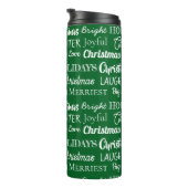 9 Custom Names Typography Christmas Thermosbeker (Geroteerd rechts)