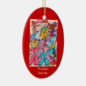 9 Dames dansen Keramisch Ornament (Rechts)