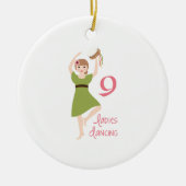 9 Dames dansen Keramisch Ornament (Voorkant)