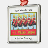 9 Dames dansen Metalen Ornament (Links)