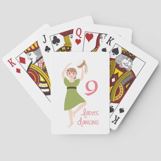 9 Dames dansen Pokerkaarten (Achterkant)