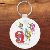 9 Dames dansen Sleutelhanger (Voorkant)