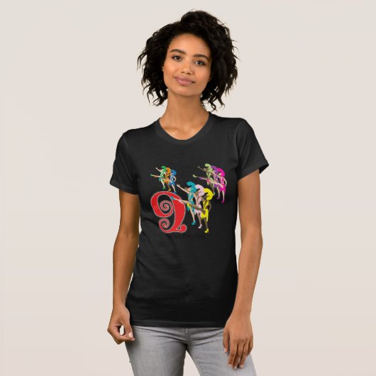 9 Dames dansen T-shirt (Voorkant volledig)