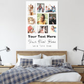 9 de Familie van de Foto met de zwarte witte Tekst Canvas Afdruk (Insitu (Slaapkamer))