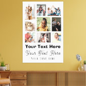 9 de Familie van de Foto met de zwarte witte Tekst Canvas Afdruk (Insitu (Woonkamer))