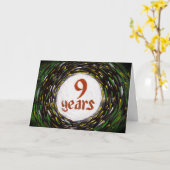 9 de Kaart jaar van de Verjaardag/van het Jubileum (Gele Bloem)