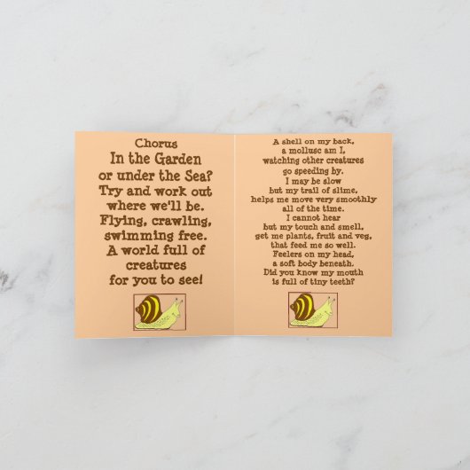 9 De slak - Voorbeeldnotitie Kaart (Binnen)