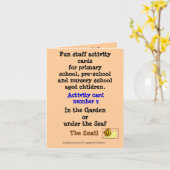 9 De slak - Voorbeeldnotitie Kaart (Gele Bloem)