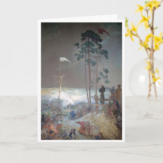 #9 De vergadering in Krizky, Mucha Kaart (Gele Bloem)