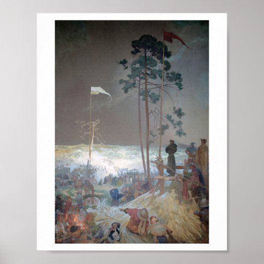 #9 De vergadering in Krizky, Mucha Poster (Voorkant)