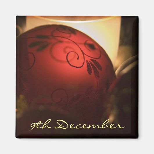 9 december · Bauble · Magneet (Voorkant)