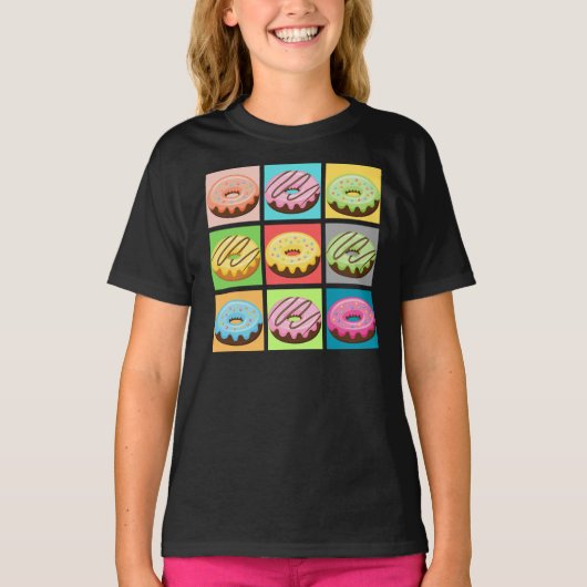 9 donut smaken t-shirt (Voorkant)
