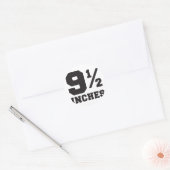 9 en een halve inch 9 1/2 ronde sticker (Envelop)