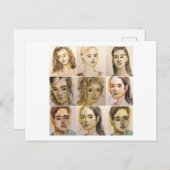 9 faces (Number 1) Briefkaart (Voorkant / Achterkant)