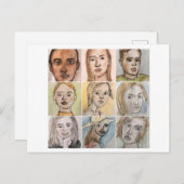 9 faces (Number 3) Postcard Briefkaart (Voorkant / Achterkant)