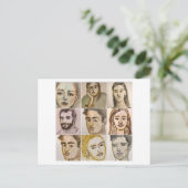 9 faces (Number 4) Postcard Briefkaart (Staand voorkant)