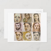 9 faces (Number 4) Postcard Briefkaart (Voorkant / Achterkant)