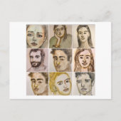 9 faces (Number 4) Postcard Briefkaart (Voorkant)