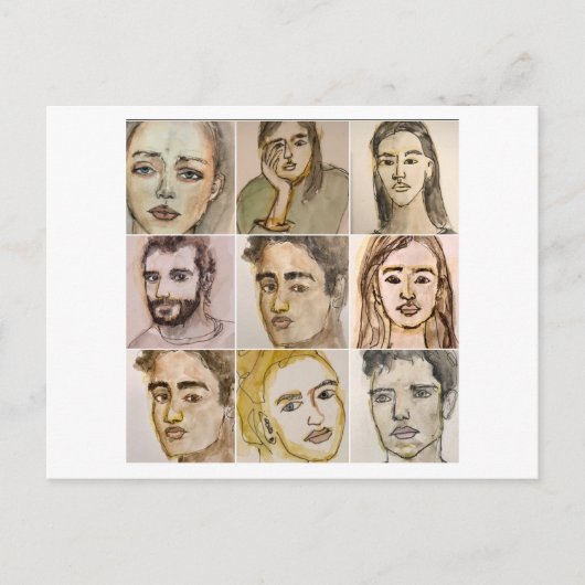 9 faces (Number 4) Postcard Briefkaart (Voorkant)