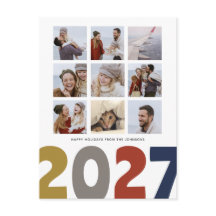 9 Foto 2027 Kerst Collage Modern Familie