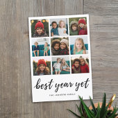 9 Foto beste jaar, maar moderne kerstmis Feestdagenkaart