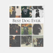9 Foto collage Aangepast beste hond ooit Fleece Deken (Voorkant)