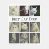 9 Foto Collage Aangepast beste kat ooit Fleece Deken (Voorkant)