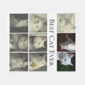 9 Foto Collage Aangepast beste kat ooit Fleece Deken (Voorkant (Horizontaal))