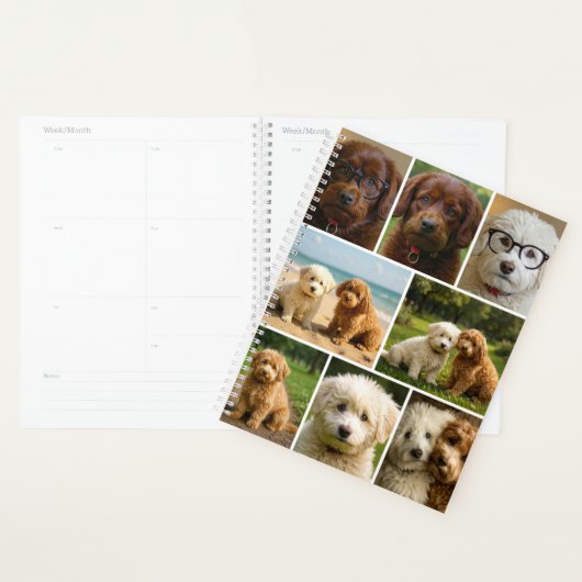 9 Foto Collage En Tekst Gepersonaliseerd Planner (Display)