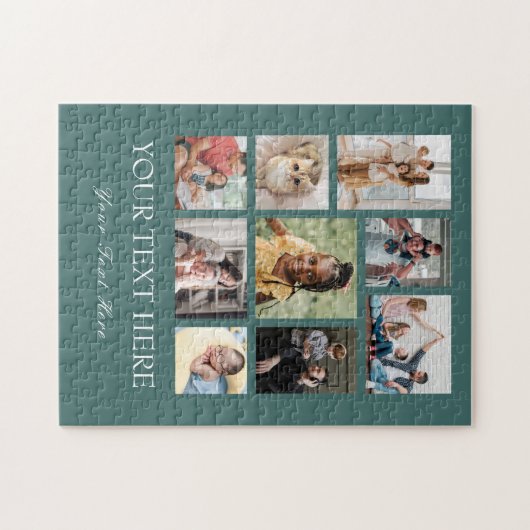 9 foto collage familie puzzel legpuzzel (Horizontaal)