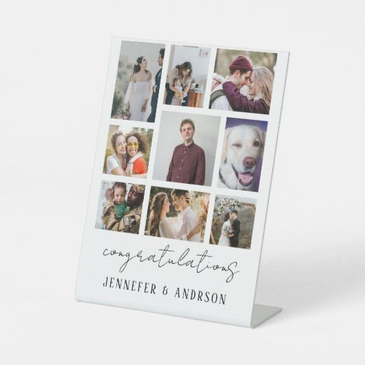 9 Foto Collage familie voetstuk teken Reclamebord Met Voetstuk (Voorkant)