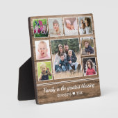 9 Foto Collage Family Quote Rustic Wood Fotoplaat (Voorkant)