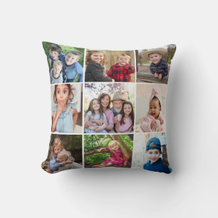 9 Foto Collage Kleinkinderen maken het leven citaa Kussen
