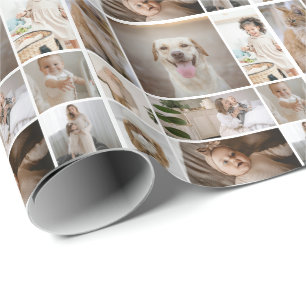 9 Foto Collage Maatwerk Gepersonaliseerd Cadeaupapier