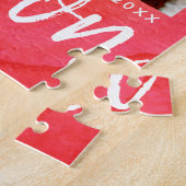 9 Foto Collage - Merry Kerstred Waterverf Legpuzzel (Zijkant)