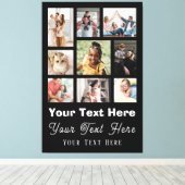 9 Foto collage met zwart-wit van de Tekst van het  Canvas Afdruk (Insitu (Houten vloer))