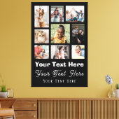 9 Foto collage met zwart-wit van de Tekst van het  Canvas Afdruk (Insitu (Woonkamer))