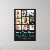 9 Foto collage met zwarte tekst van het Manuscript Canvas Afdruk (Voorkant)