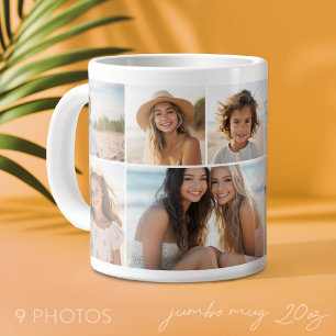 9 Foto Collage - Modern, Minimaal Wit Raster Grote Koffiekop