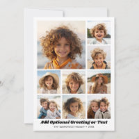 9 foto collage - Modern Wit - Zwarte Klomp Type