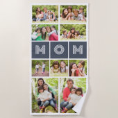 9 Foto Collage Moeder Moederdag Strandlaken (Voorkant)