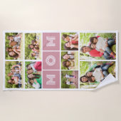 9 Foto Collage Moeder Moederdag Strandlaken (Voorkant)