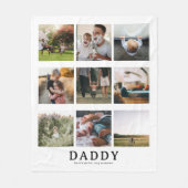 9 Foto Collage Papa Deken | Vaderdag (Voorkant)