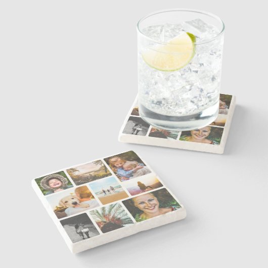 9 Foto Collage Rond Onderzetter (Zijkant)